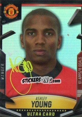 Sticker Ashley Young - Manchester United 2013-2014. Trading Cards n. 47 - Panini