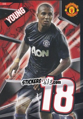 Sticker Ashley Young - Manchester United 2013-2014. Trading Cards n. 48 - Panini