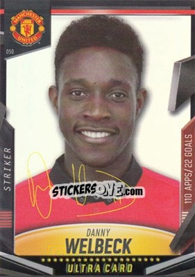 Sticker Danny Welbeck - Manchester United 2013-2014. Trading Cards n. 50 - Panini
