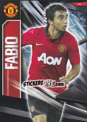 Sticker Fabio da Silva - Manchester United 2013-2014. Trading Cards n. 55 - Panini