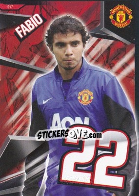 Sticker Fabio da Silva - Manchester United 2013-2014. Trading Cards - Panini