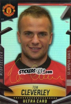 Sticker Tom Cleverley - Manchester United 2013-2014. Trading Cards n. 59 - Panini