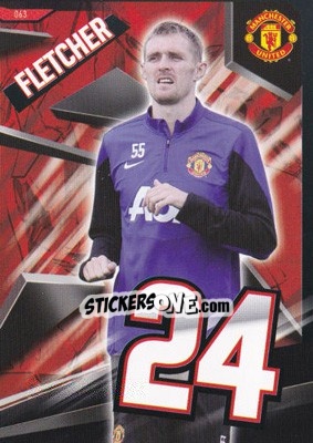 Sticker Darren Fletcher - Manchester United 2013-2014. Trading Cards n. 63 - Panini