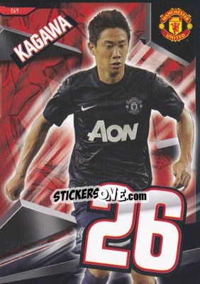 Sticker Shinji Kagawa - Manchester United 2013-2014. Trading Cards n. 69 - Panini