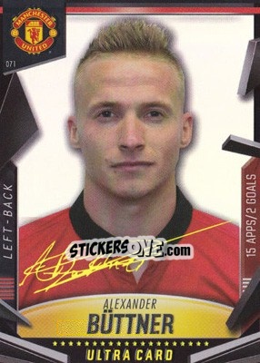 Sticker Alexander Buttner - Manchester United 2013-2014. Trading Cards n. 71 - Panini