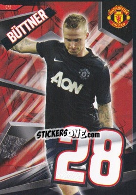 Sticker Alexander Buttner - Manchester United 2013-2014. Trading Cards n. 72 - Panini