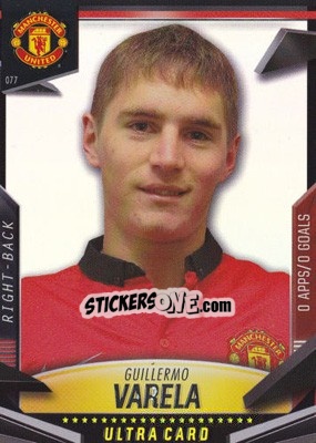 Cromo Guillermo Varela - Manchester United 2013-2014. Trading Cards n. 77 - Panini