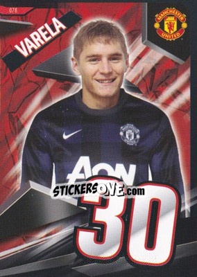 Figurina Guillermo Varela - Manchester United 2013-2014. Trading Cards - Panini