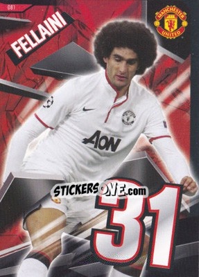 Sticker Marouane Fellaini - Manchester United 2013-2014. Trading Cards n. 81 - Panini