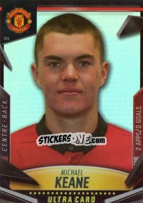 Sticker Michael Keane - Manchester United 2013-2014. Trading Cards n. 83 - Panini