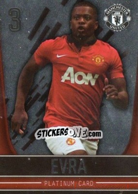 Sticker Patrice Evra - Manchester United 2013-2014. Trading Cards n. 92 - Panini