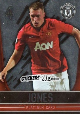 Sticker Phil Jones - Manchester United 2013-2014. Trading Cards n. 93 - Panini
