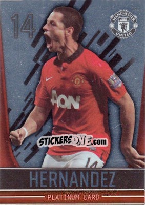 Sticker Javier Hernandez - Manchester United 2013-2014. Trading Cards n. 95 - Panini