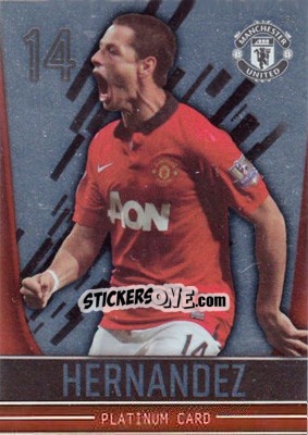 Sticker Javier Hernandez - Manchester United 2013-2014. Trading Cards - Panini