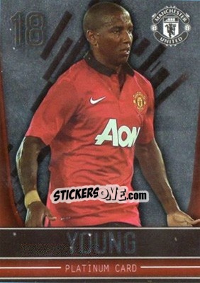 Sticker Ashley Young - Manchester United 2013-2014. Trading Cards n. 97 - Panini