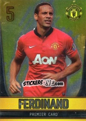 Sticker Rio Ferdinand - Manchester United 2013-2014. Trading Cards n. 101 - Panini