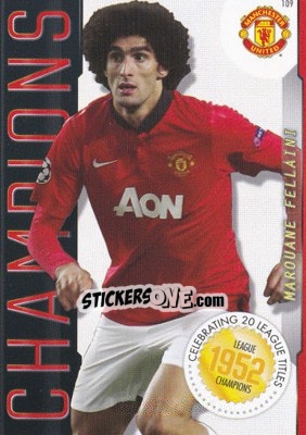 Sticker Marouane Fellaini - Manchester United 2013-2014. Trading Cards n. 109 - Panini