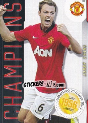 Sticker Jonny Evans - Manchester United 2013-2014. Trading Cards n. 110 - Panini