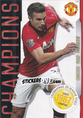 Sticker Robin van Persie - Manchester United 2013-2014. Trading Cards n. 113 - Panini
