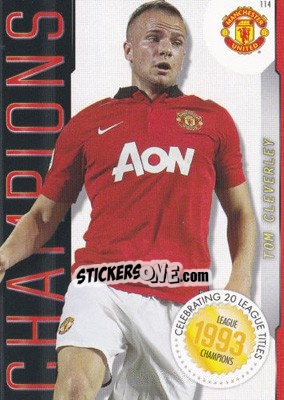 Sticker Tom Cleverley - Manchester United 2013-2014. Trading Cards n. 114 - Panini