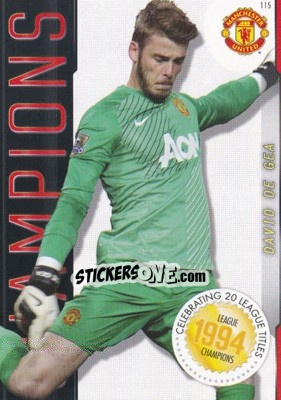 Sticker David De Gea - Manchester United 2013-2014. Trading Cards n. 115 - Panini