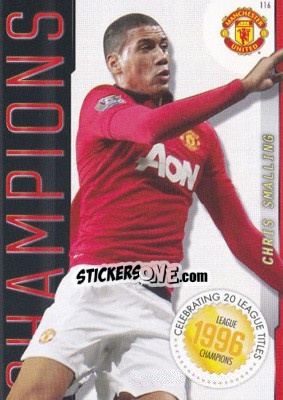 Sticker Chris Smalling - Manchester United 2013-2014. Trading Cards n. 116 - Panini