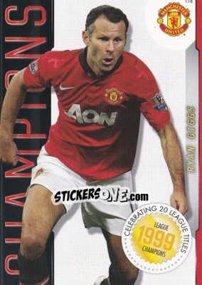 Sticker Ryan Giggs - Manchester United 2013-2014. Trading Cards n. 118 - Panini