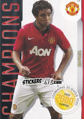 Sticker Rafael da Silva - Manchester United 2013-2014. Trading Cards n. 119 - Panini