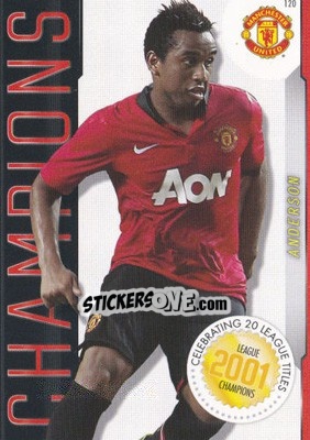 Sticker Anderson - Manchester United 2013-2014. Trading Cards n. 120 - Panini