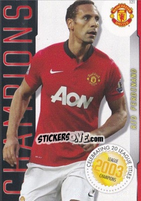Sticker Rio Ferdinand - Manchester United 2013-2014. Trading Cards n. 121 - Panini