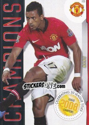 Sticker Nani - Manchester United 2013-2014. Trading Cards n. 123 - Panini