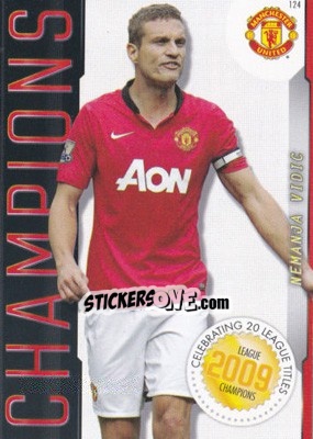 Sticker Nemanja Vidic - Manchester United 2013-2014. Trading Cards - Panini