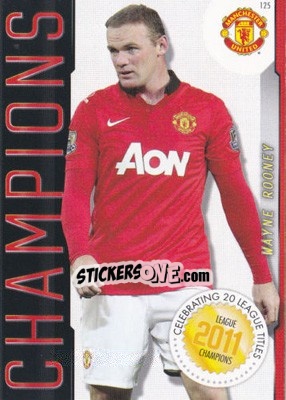 Sticker Wayne Rooney - Manchester United 2013-2014. Trading Cards n. 125 - Panini