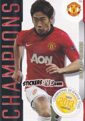 Sticker Shinji Kagawa - Manchester United 2013-2014. Trading Cards n. 126 - Panini