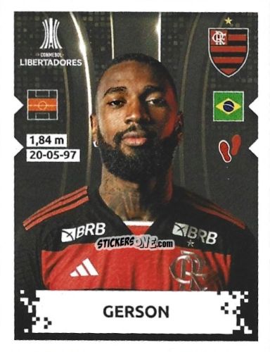 Sticker Gerson - Conmebol Copa Libertadores 2024 n. 107 - Panini