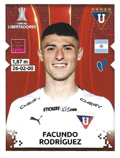 Sticker Facundo Rodriguez - Conmebol Copa Libertadores 2024 n. 117 - Panini