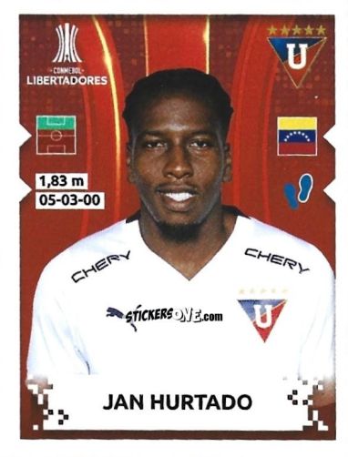 Sticker Jan Hurtado - Conmebol Copa Libertadores 2024 n. 127 - Panini