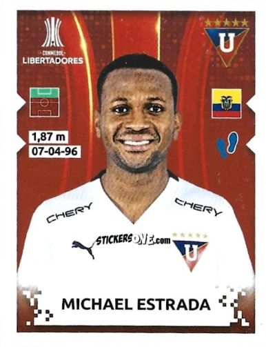 Sticker Michael Estrada - Conmebol Copa Libertadores 2024 n. 128 - Panini