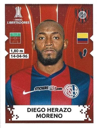 Sticker Diego Herazo Moreno - Conmebol Copa Libertadores 2024 n. 142 - Panini