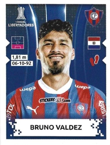 Sticker Bruno Valdez - Conmebol Copa Libertadores 2024 n. 180 - Panini