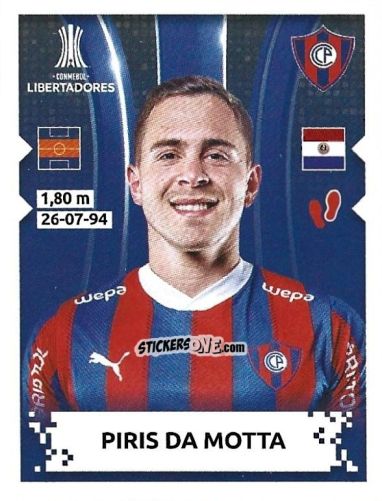 Sticker Piris Da Motta - Conmebol Copa Libertadores 2024 n. 186 - Panini