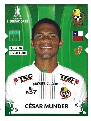 Sticker Cesar Munder - Conmebol Copa Libertadores 2024 n. 429 - Panini