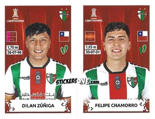 Sticker Dilan Zuñiga / Felipe Chamorro - Conmebol Copa Libertadores 2024 n. 476 - Panini