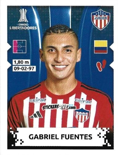 Sticker Gabriel Fuentes - Conmebol Copa Libertadores 2024 n. 343 - Panini
