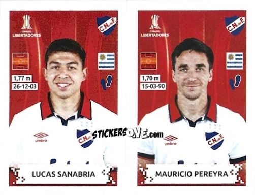Cromo Lucas Sanabria / Mauricio Pereyra - Conmebol Copa Libertadores 2024 n. 494 - Panini