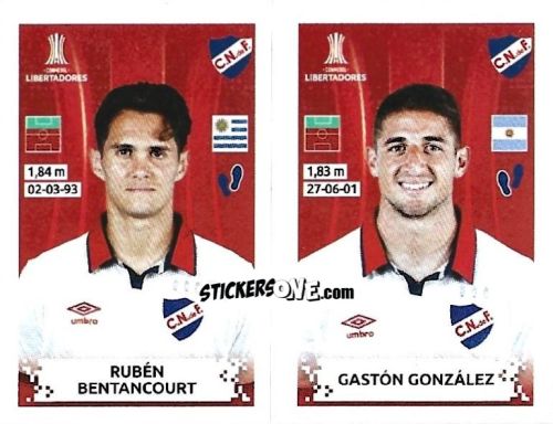 Sticker Ruben Betancourt / Gaston Gonzalez - Conmebol Copa Libertadores 2024 n. 496 - Panini