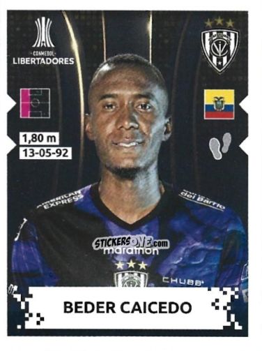 Sticker Beder Caicedo - Conmebol Copa Libertadores 2024 n. 375 - Panini