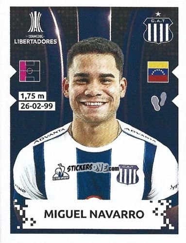 Sticker Miguel Navarro - Conmebol Copa Libertadores 2024 n. 408 - Panini