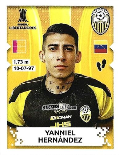Sticker Yanniel Hernandez - Conmebol Copa Libertadores 2024 n. 280 - Panini