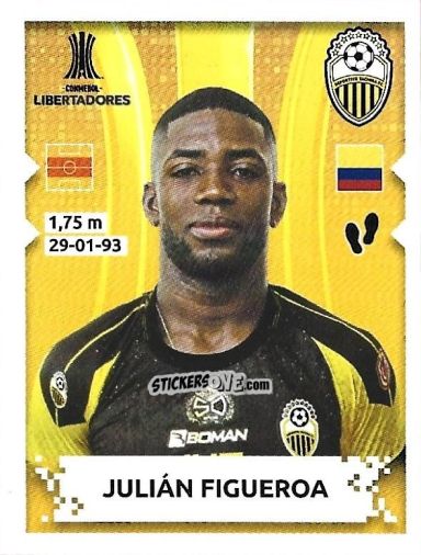 Sticker Julian Figueroa - Conmebol Copa Libertadores 2024 n. 282 - Panini